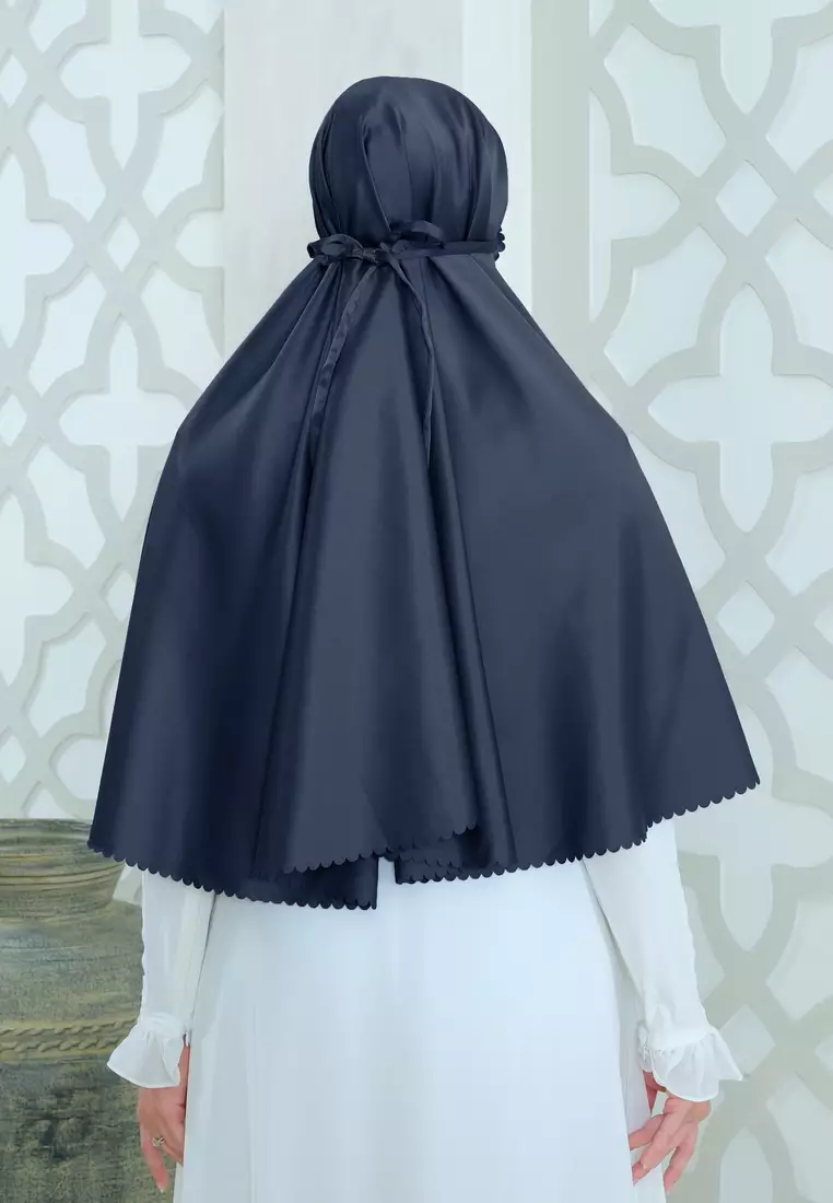 Zelena - Binar Hijab Silk | Hijab Instan | Kerudung Bergo - Dark Navy