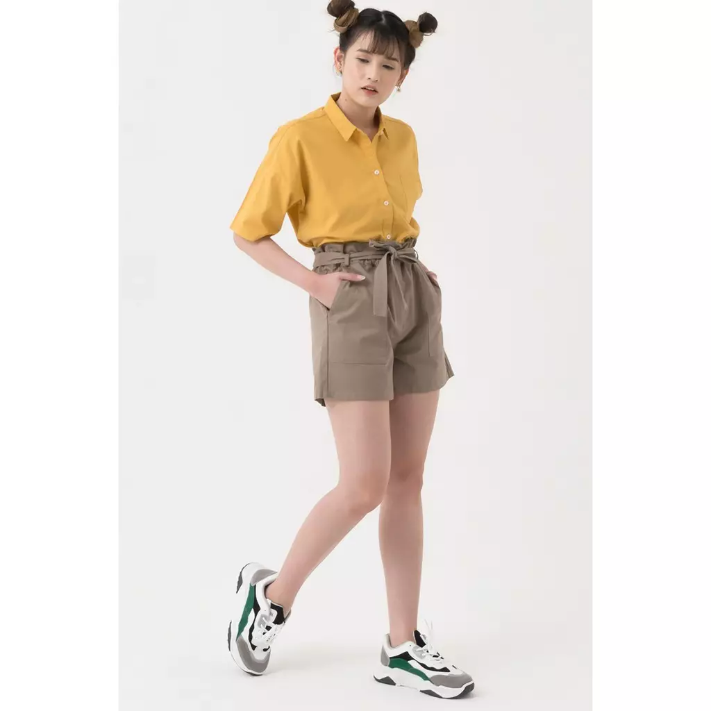 Kemeja Wanita Magnola Mustard