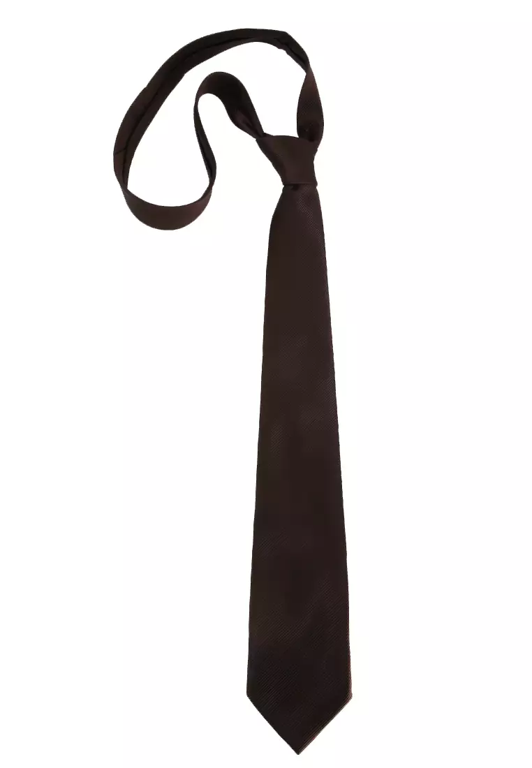 Stranger Dasi Pria Polos Plain Tie Man Neckwear Aksesoris Fashion Material Polyester ORIGINAL - Brown