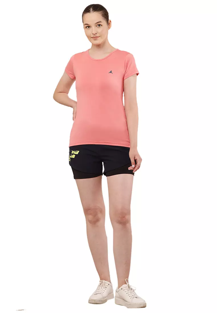 Women's Eco-Stretch Bamboo Training Pink T-Shirt