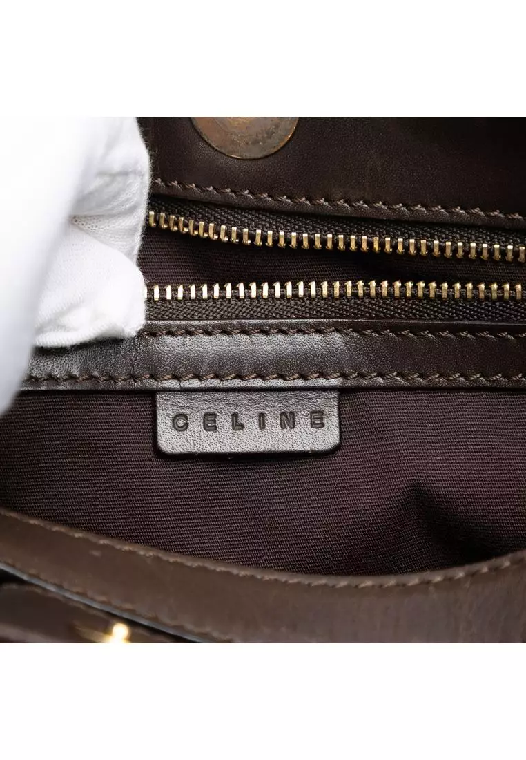Pre-Loved Celine C Macadam Suede Shoulder Bag