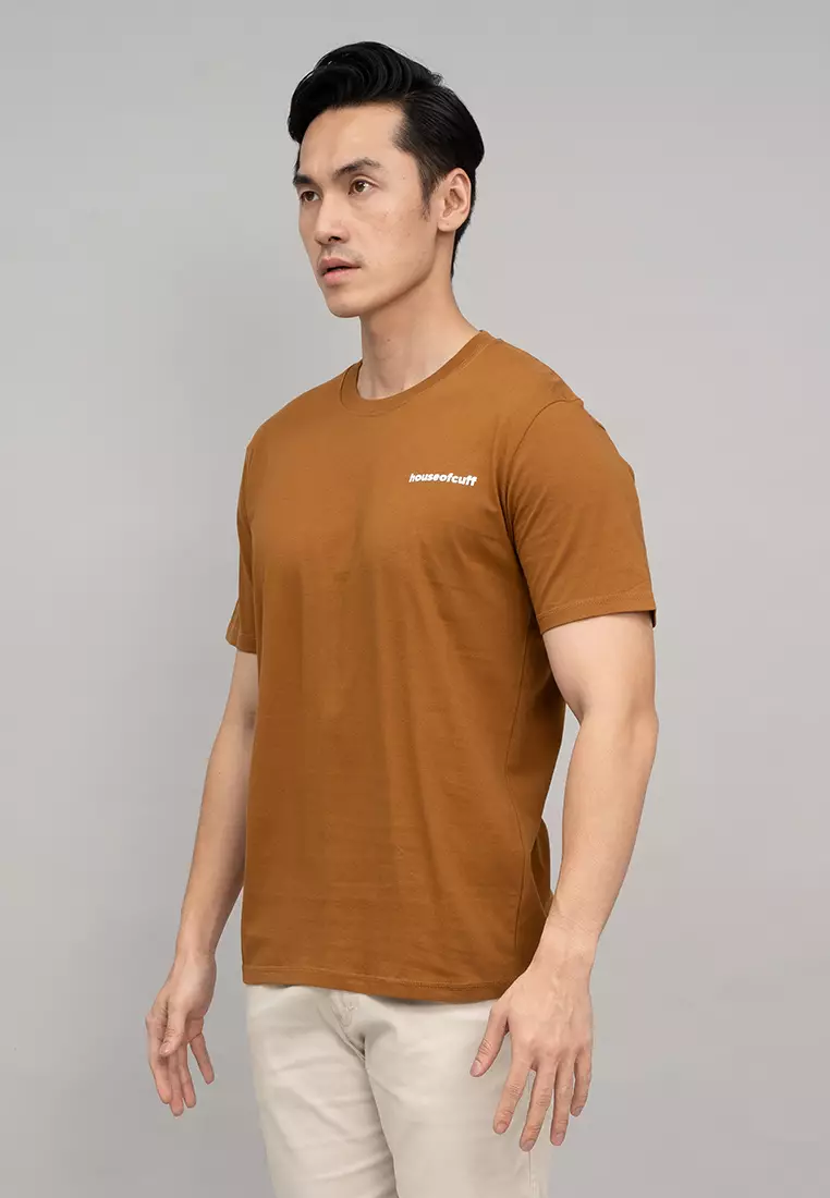 Houseofcuff T-shirt Kaos Polos Pendek Brown Tersedia Size S-4XL
