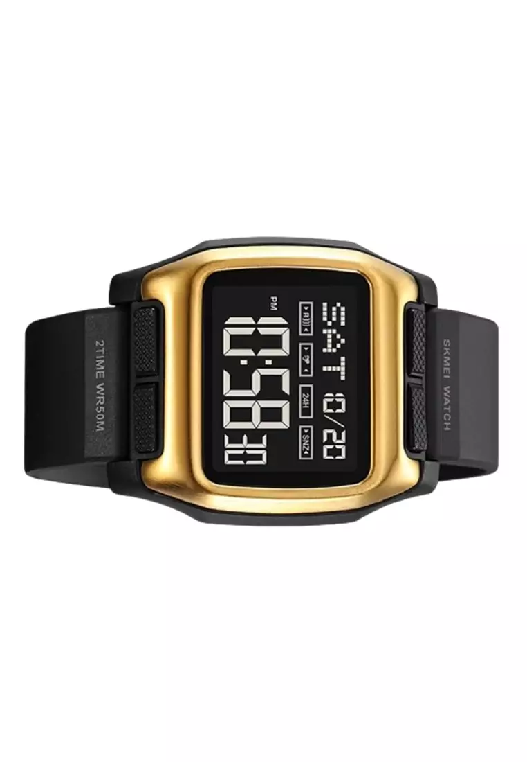 Jam Tangan Digital Pria 2193 Fashion Tahan Air ORIGINAL - Gold Black
