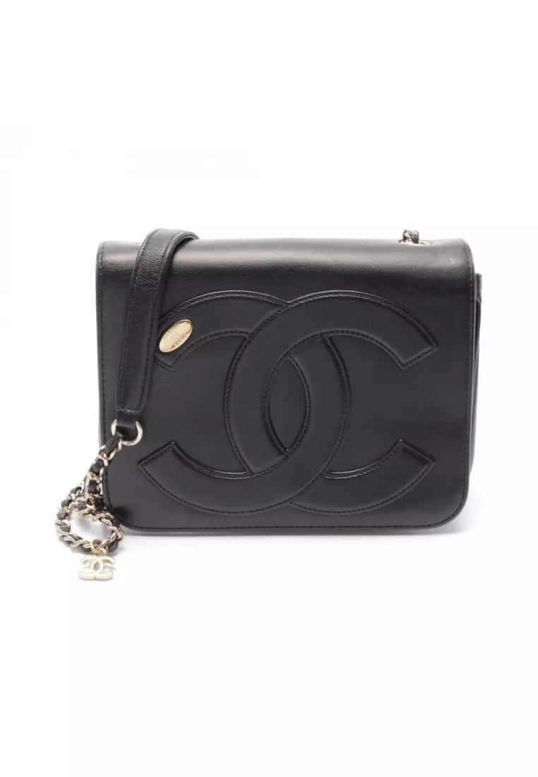 Chanel 02P COCO Mark logo motif ring, finger ring, accessory, clear, size 5