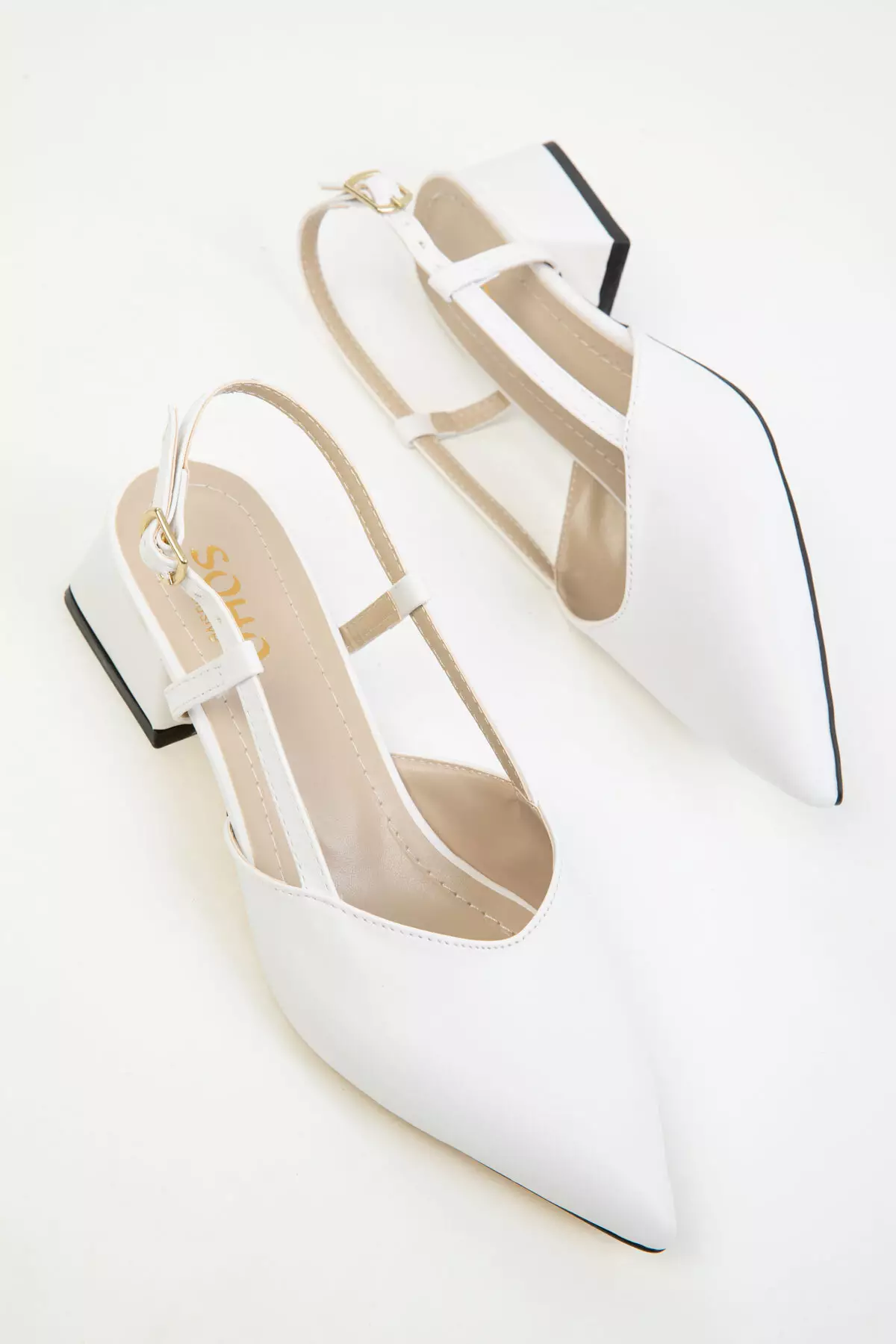 White Women's Classic Heeled Shoes 20286