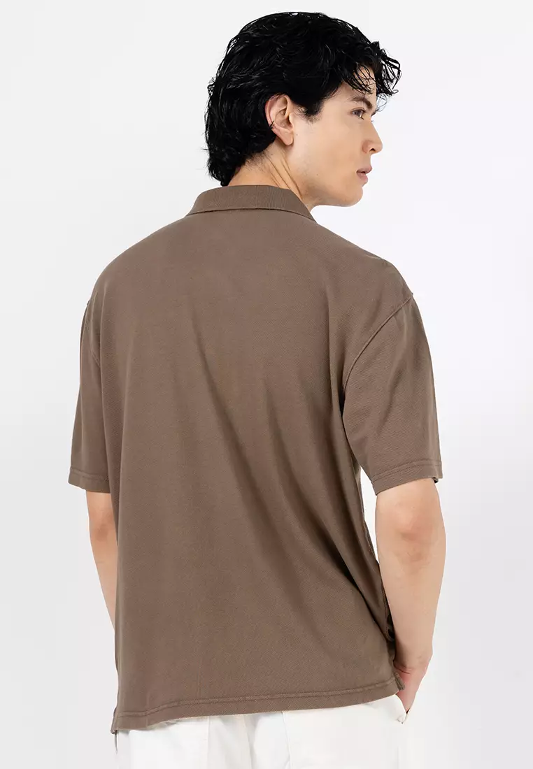 Relaxed Pique Polo Shirt