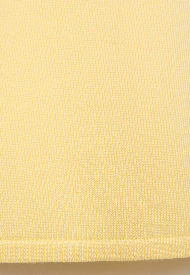 Short-Sleeved Fine-Knit Sweater