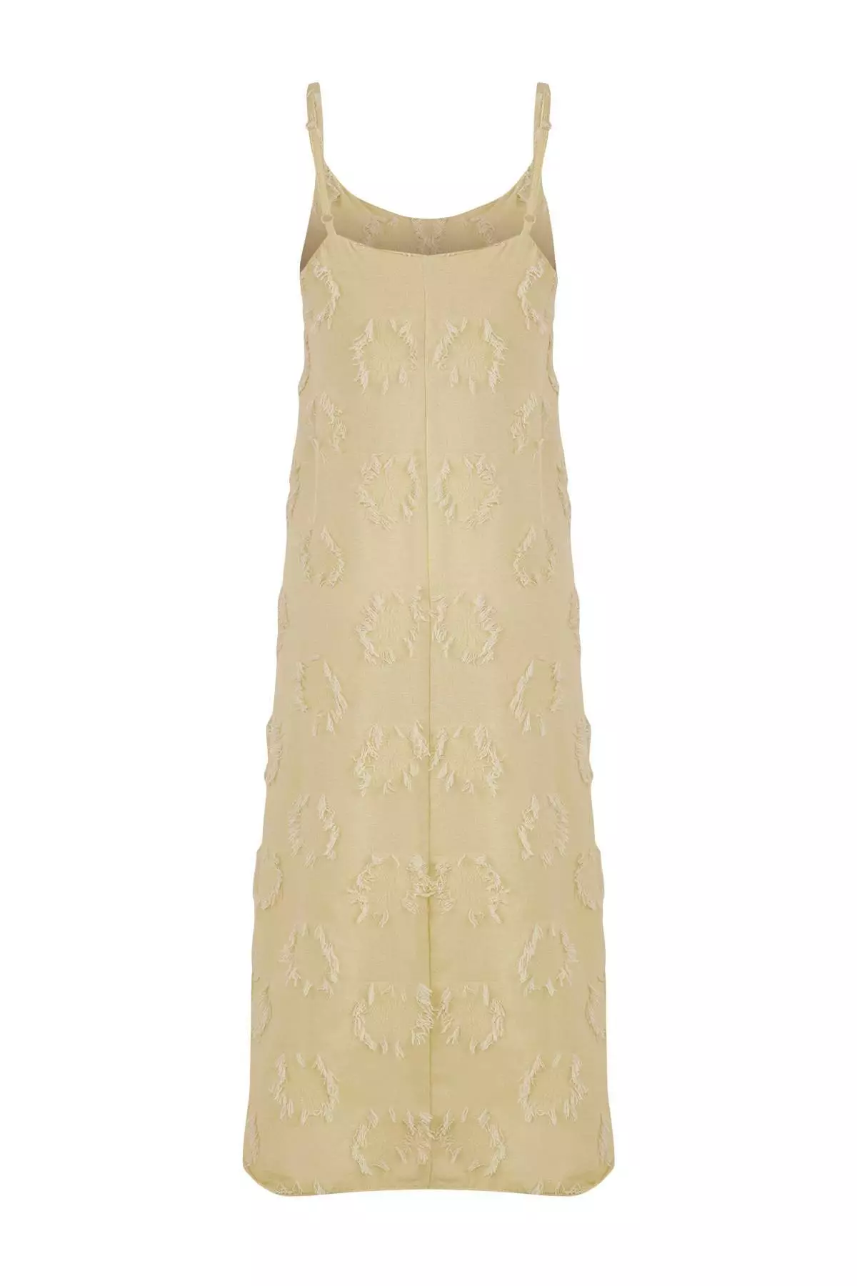 Mink Plain Midi Woven Dress