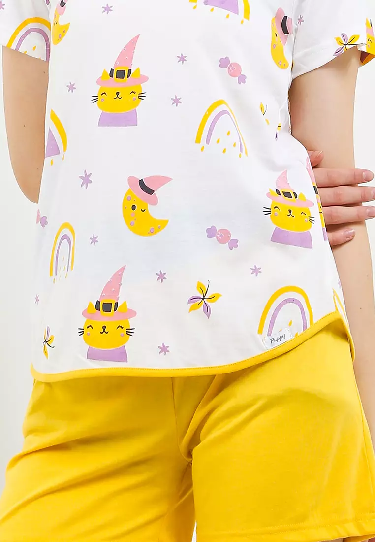 Pyjama Baju Tidur Short Sleeve Short Pants Sleepwear