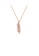 Glamorousky white 925 Sterling Silver Plated Rose Gold Simple Fashion Feather Pendant with Cubic Zirconia and Necklace 805DEACCBD387BGS_1