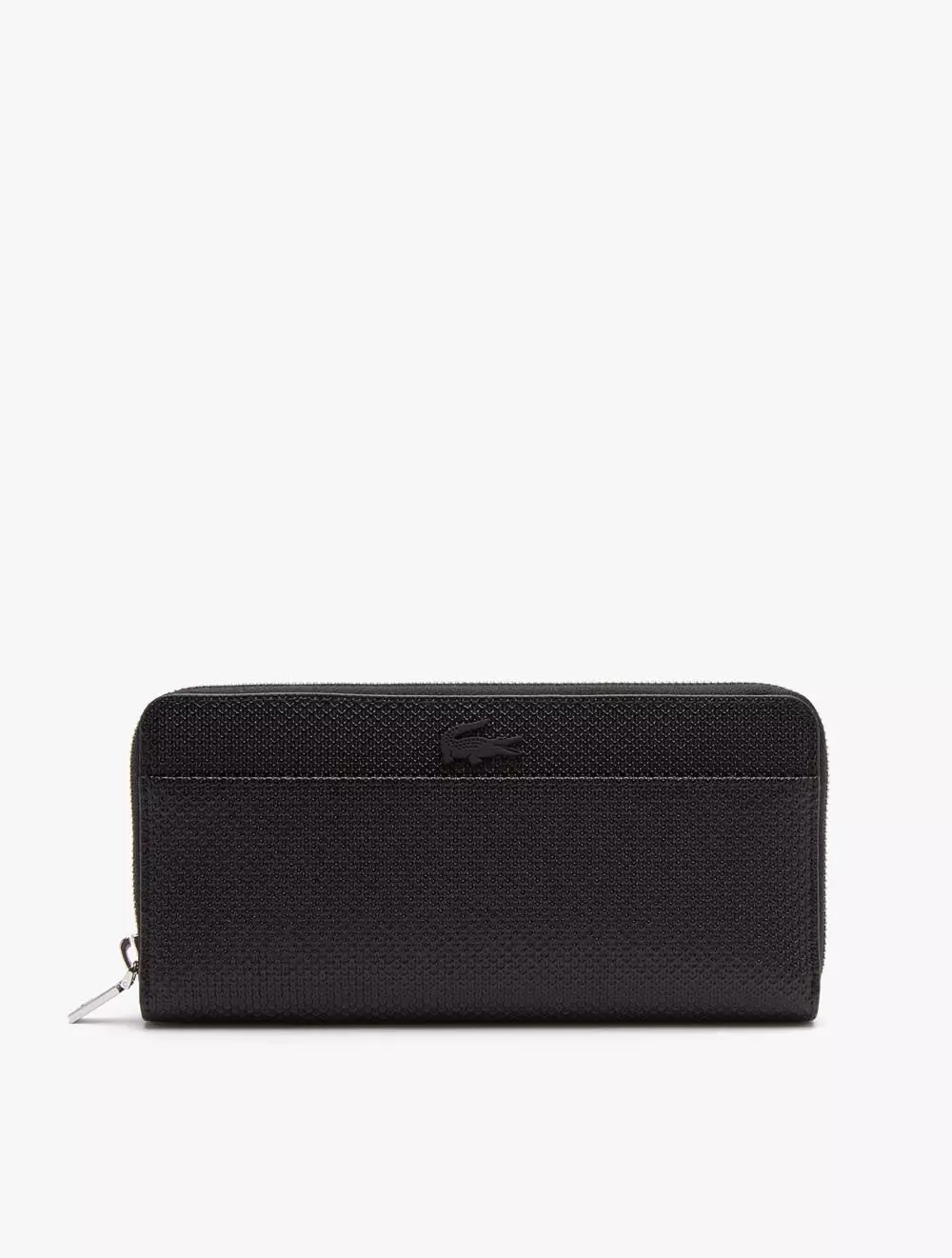 Jual Lacoste Unisex Chantaco Zipped Piqué Leather Large Wallet - Black ...