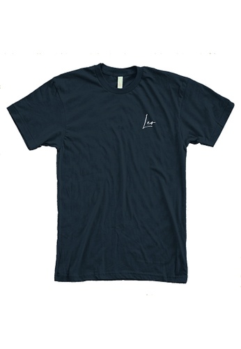 MRL Prints navy Zodiac Sign Leo Pocket T-Shirt Customized F8229AAB468750GS_1