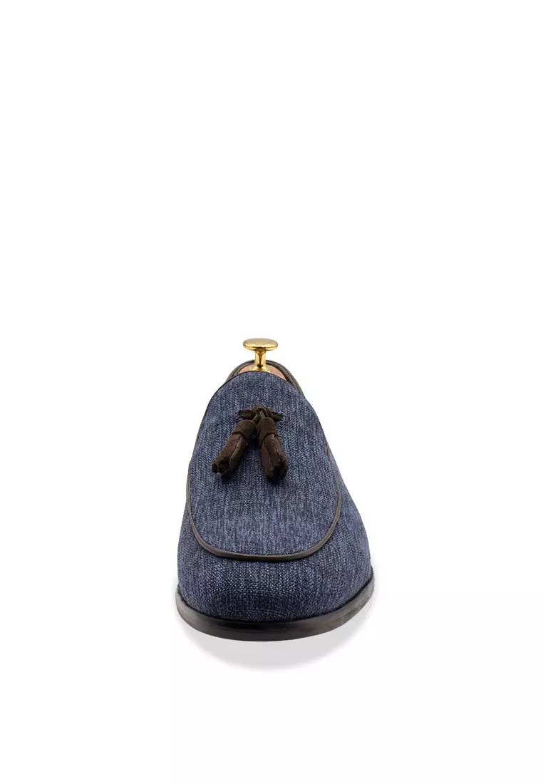 Rafael Denim Tassel Belgian Loafer
