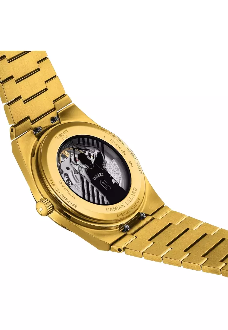 Tissot PRX Powermatic 80 40mm Damian Lillard Special Edition Gold PVD Stainless Steel Band Automatic T1374073305100