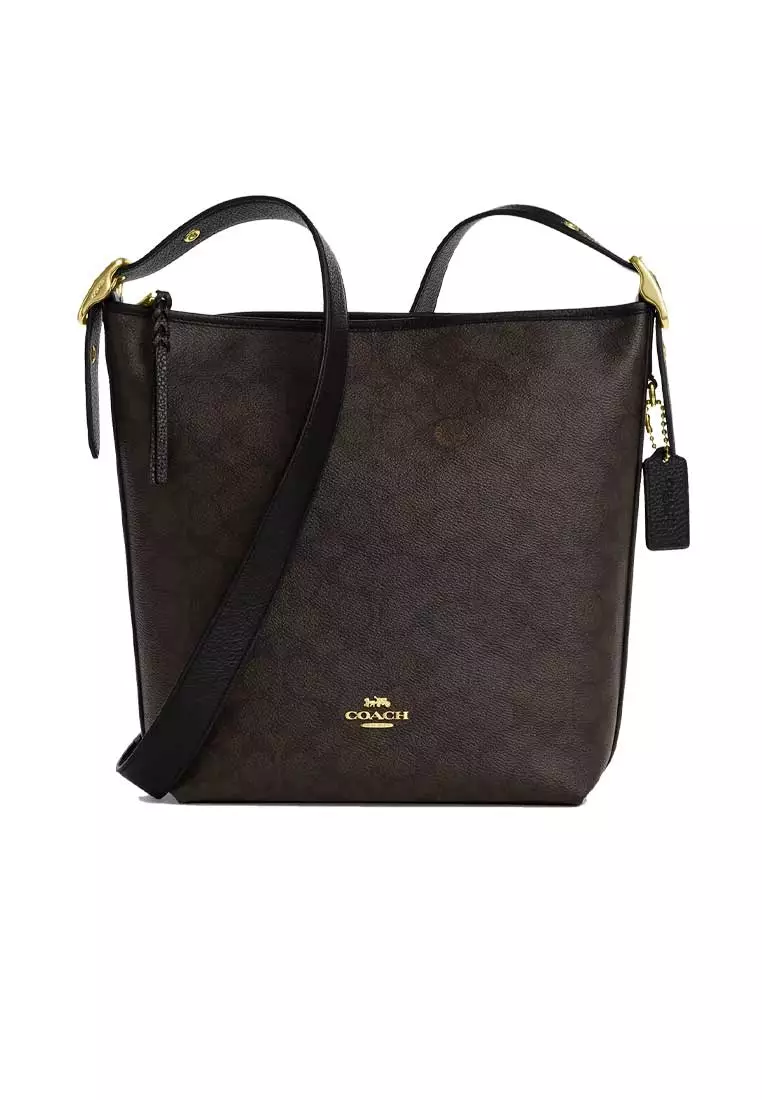 Val Duffle Bag In Signature Canvas Walnut/Black CAB12