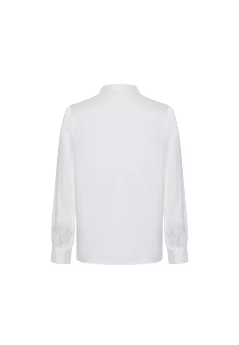 Polyester Stand Collar Blouse