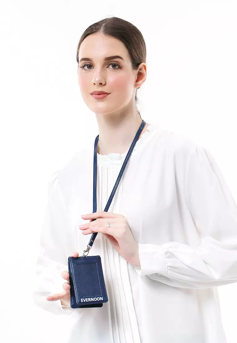 Azka Card Holder Two Side Bentuk Simple dan Minimalis - Biru Navy