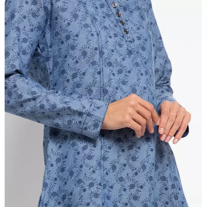 Hilly Tunic In Blue Print