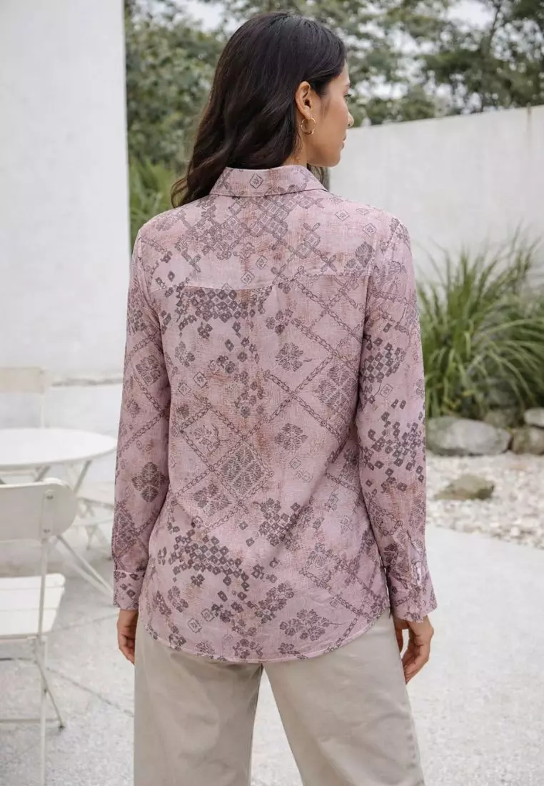 Shirt With Printed In Brown By Brilliant Girl Warna COKLAT