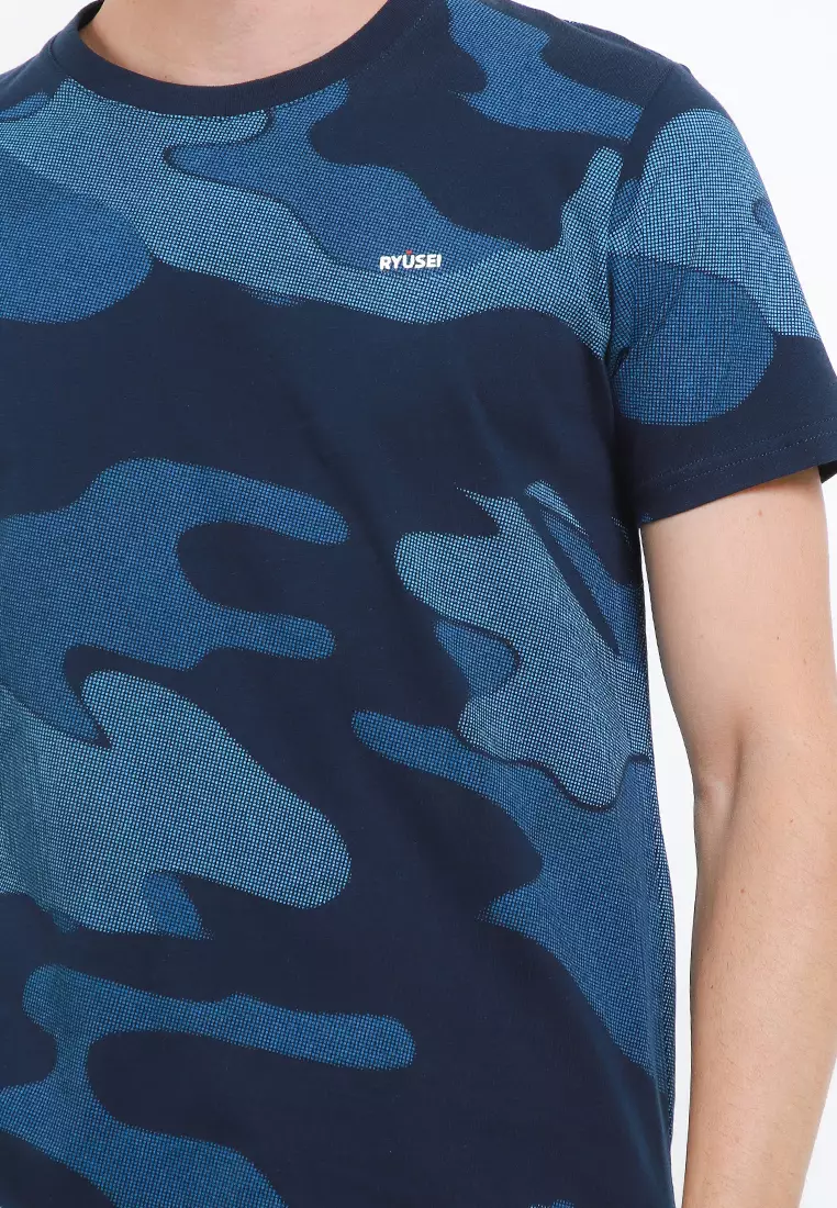 Ryusei Kaos Pria Ashigaka Navy