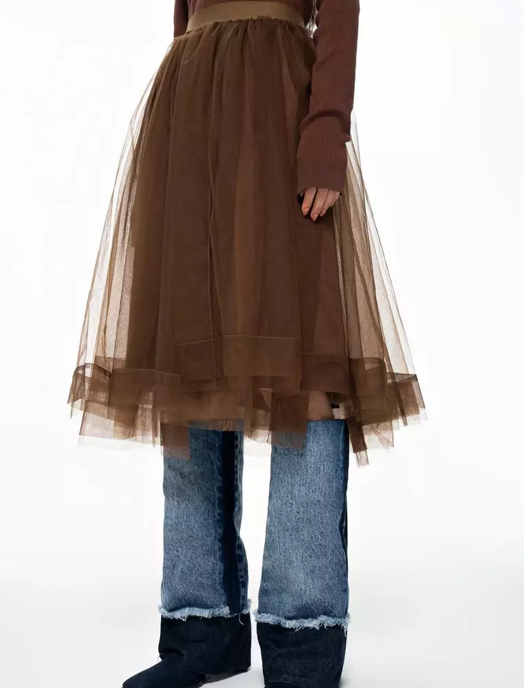 Midi waist skirt