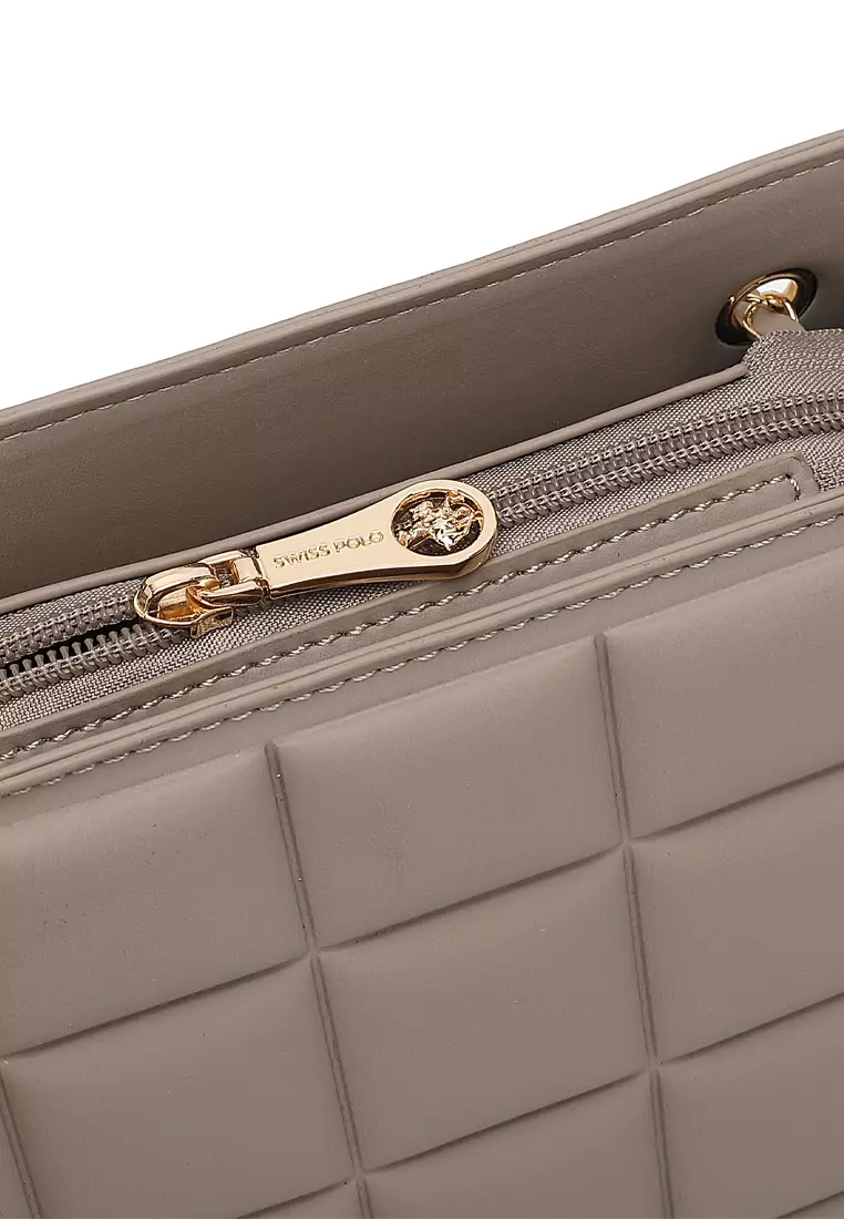 Women's Top Handle Bag / Sling Bag / Crossbody Bag - Beige