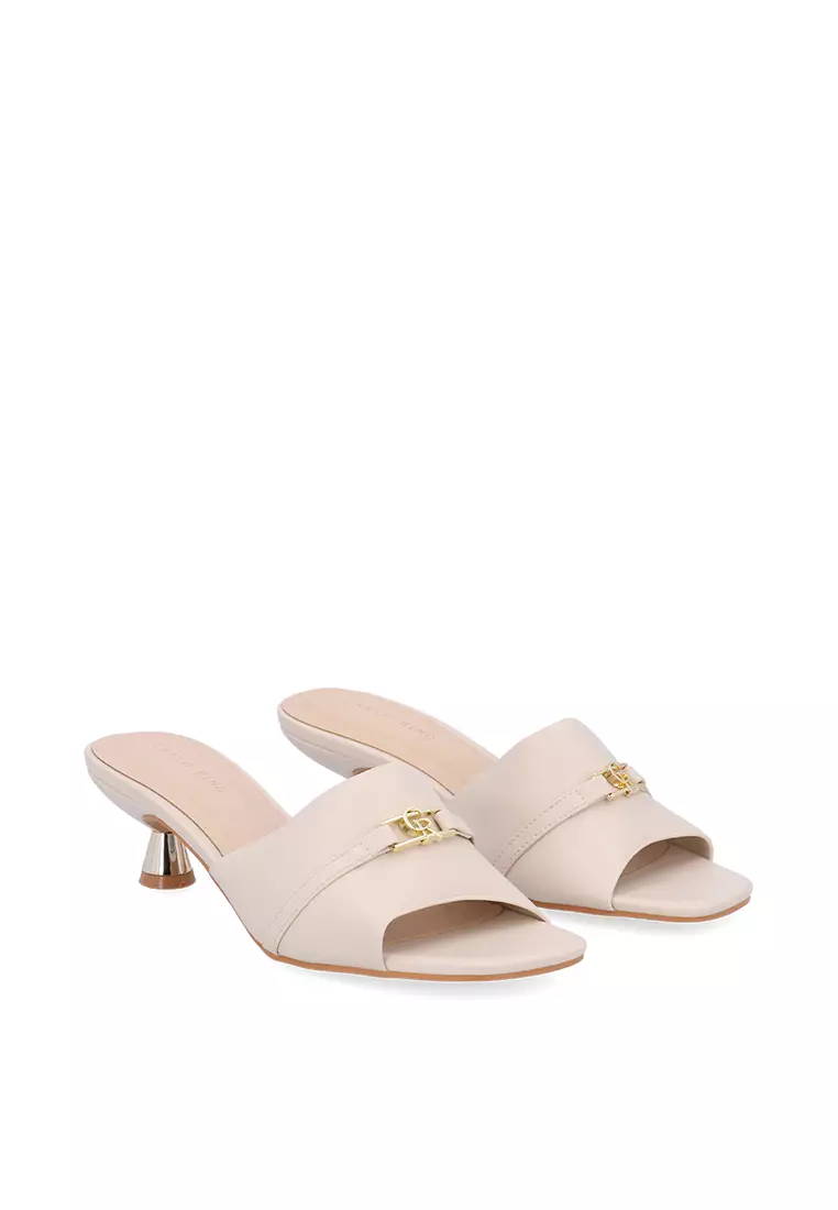 Beige CR Clara Charm Heeled Sandals