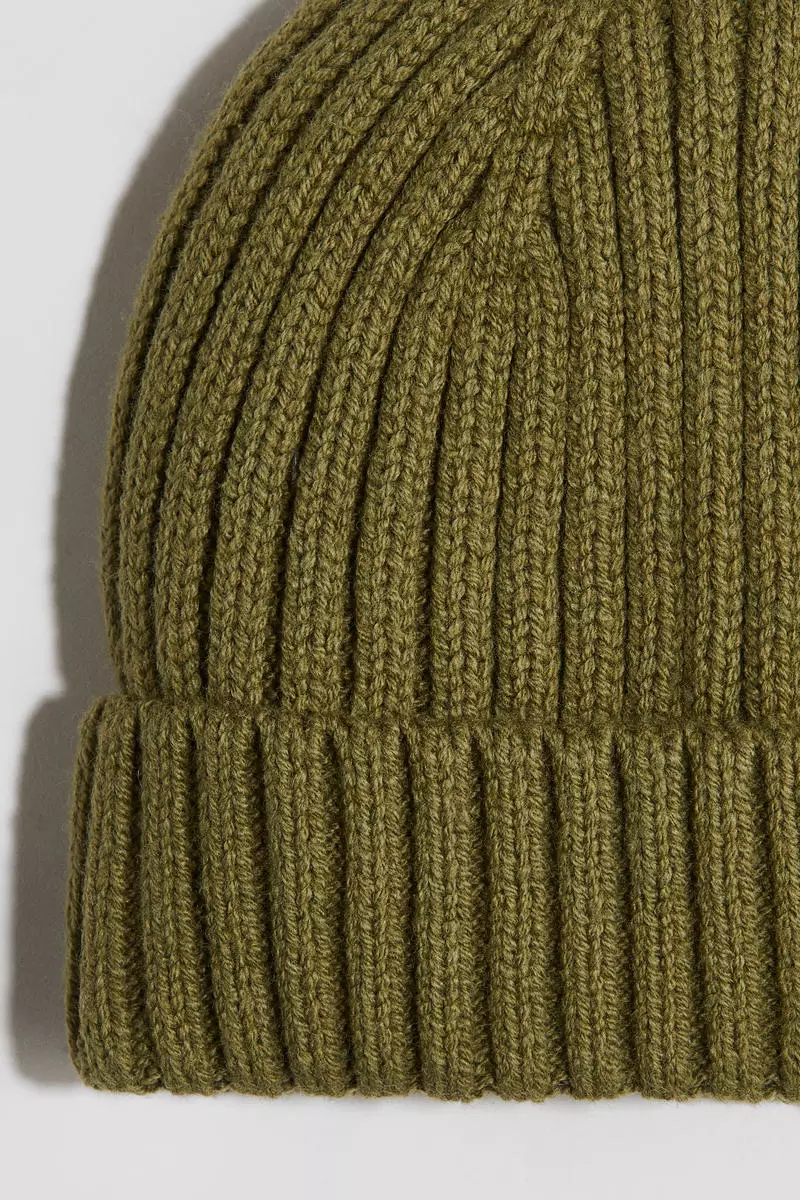 Rib-knit beanie