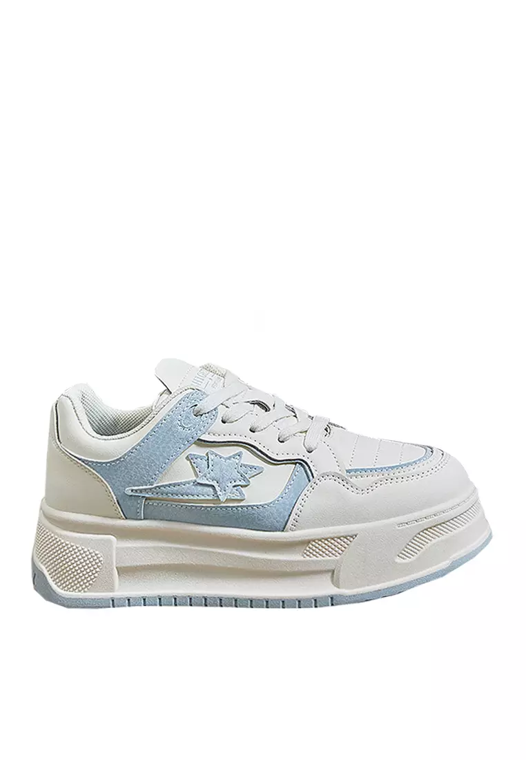 Discount on Twenty Eight Shoes  shoes - SKU: VANSA Colorblock Synthetic Leather Sneakers VPW-TC19