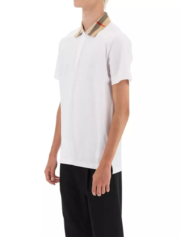 White burberry polo shirt 2025