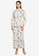 Zalia brown Printed Eyelet Peplum Kurung 67F26AADE0ECB8GS_1