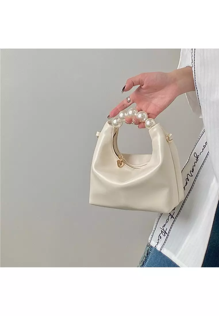 Pearly Tiny White Mini Sling Crossbody Bag