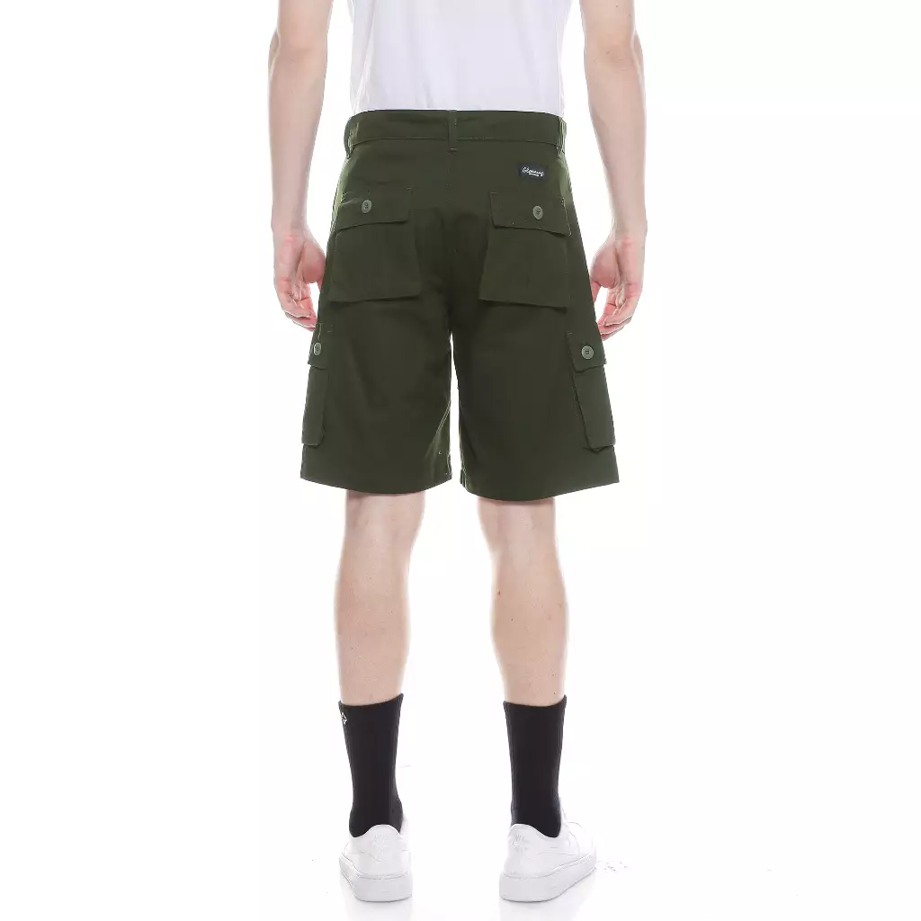 Celana Pendek Cargo Short Pants Cotton Twill Army