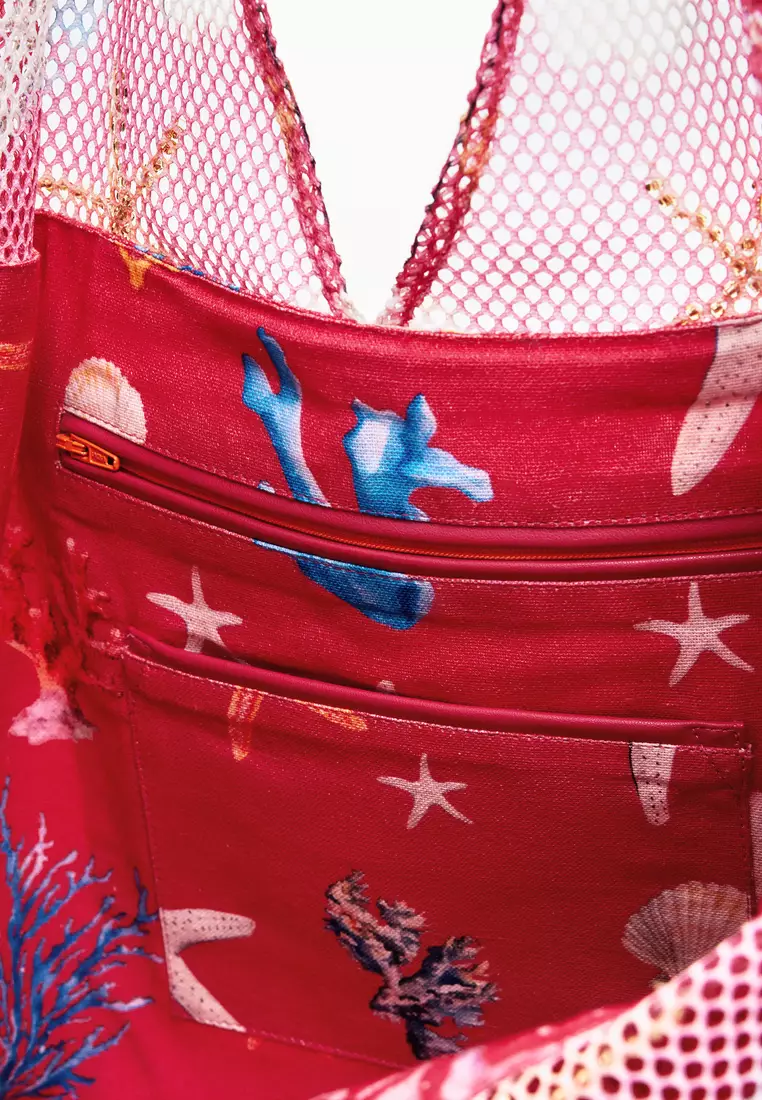 Medium star texture tote bag