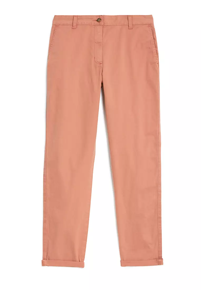 Cotton Rich Tea Dyed Slim Fit Chinos