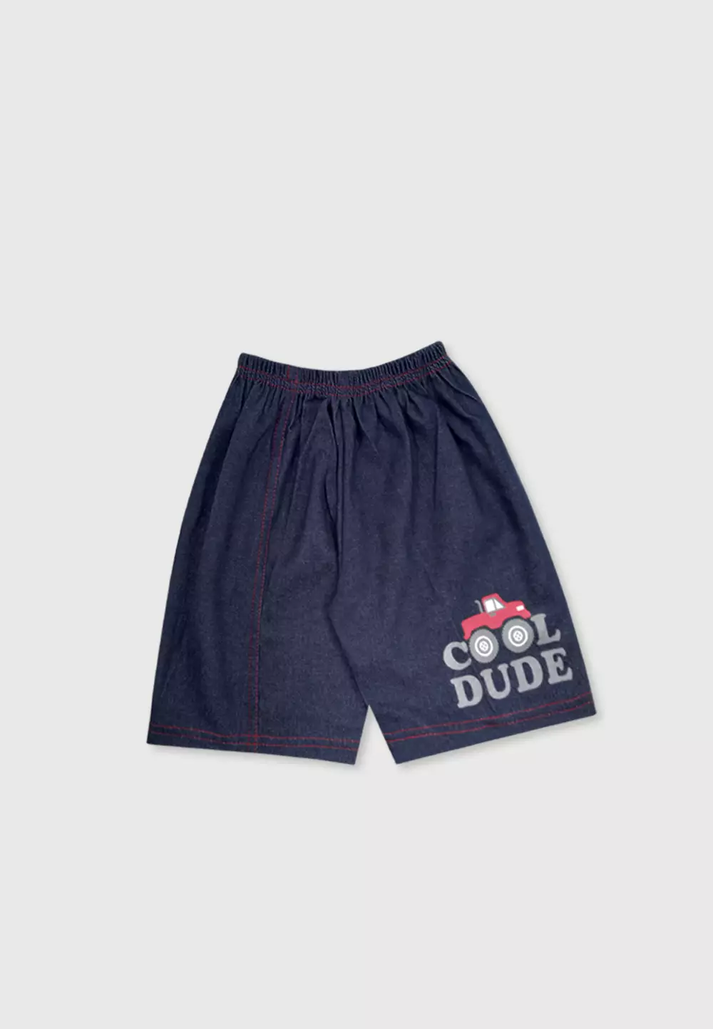 Wakakids Setelan Bayi Laki Laki Baju Lengan Pendek Anak Usia 12 Bulan Hingga 18 Bulan Set Celana Jeans Motif Cool Dude 3177 Abu