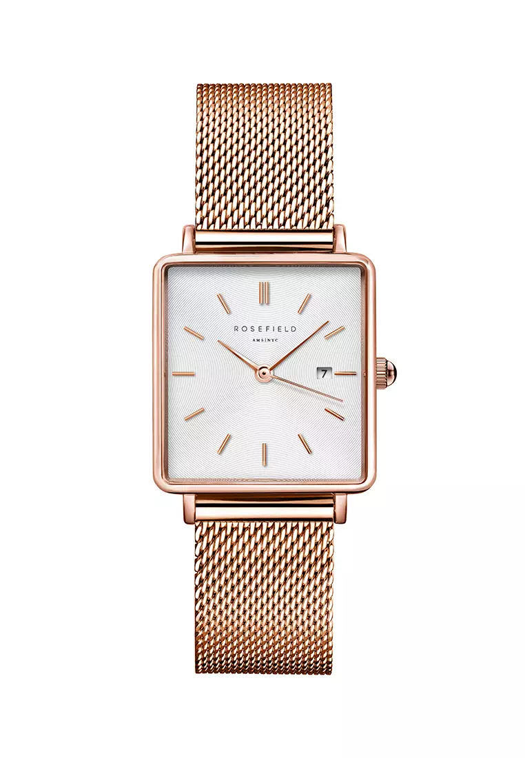 Buy Rosefield The Boxy White Sunray Mesh Rose Gold 2024 Online ZALORA Singapore
