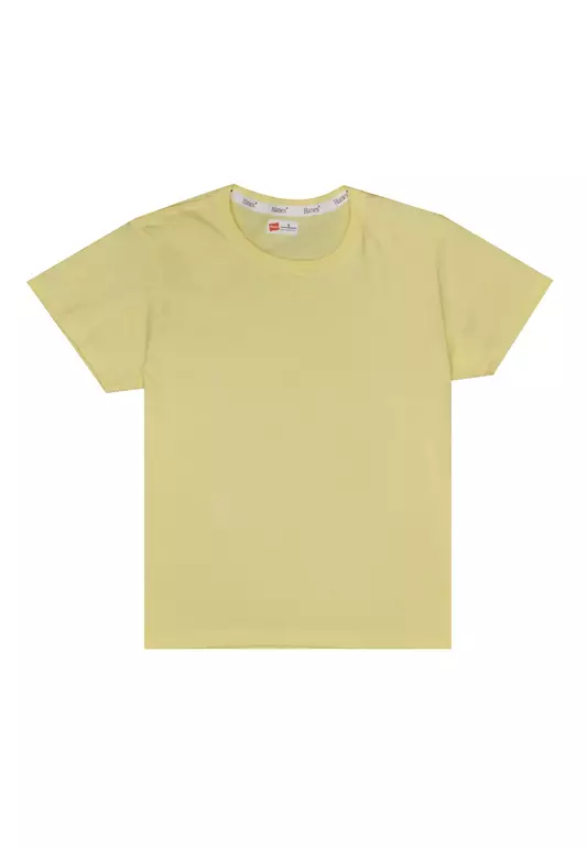Hanes Ladies Yellow Round Neck T-Shirt
