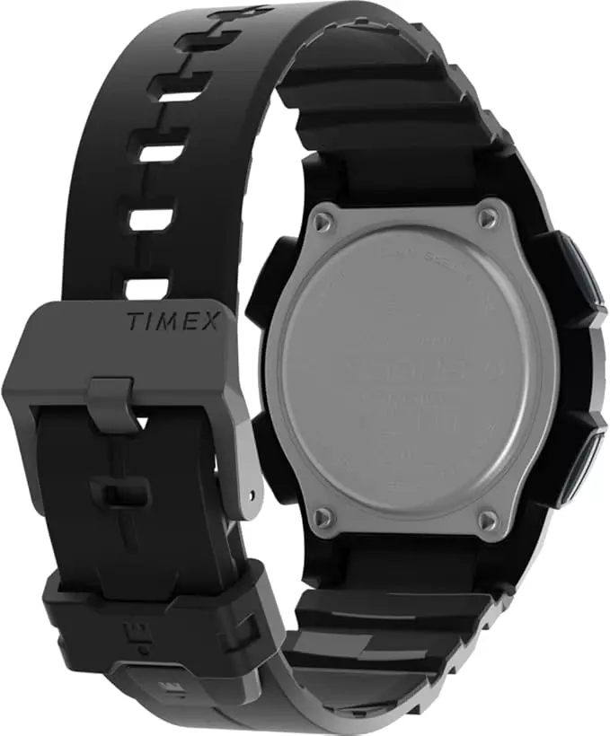 Jam Tangan Pria Timex Ironman Shock Endure Digital Dial Black Rubber Strap TW5M64800NN Original