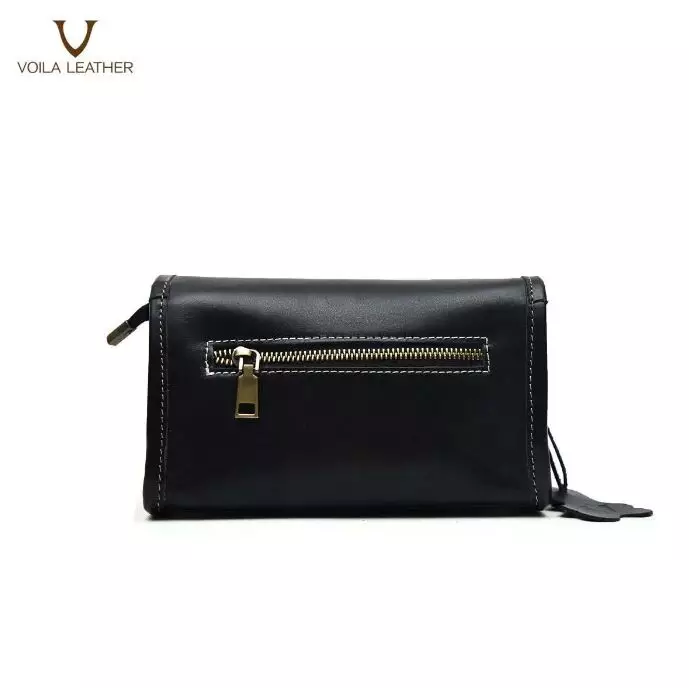 VOILA LEATHER Tas Selempang Wanita Kulit Asli Genuine Leather Sling Bag STELLA Black