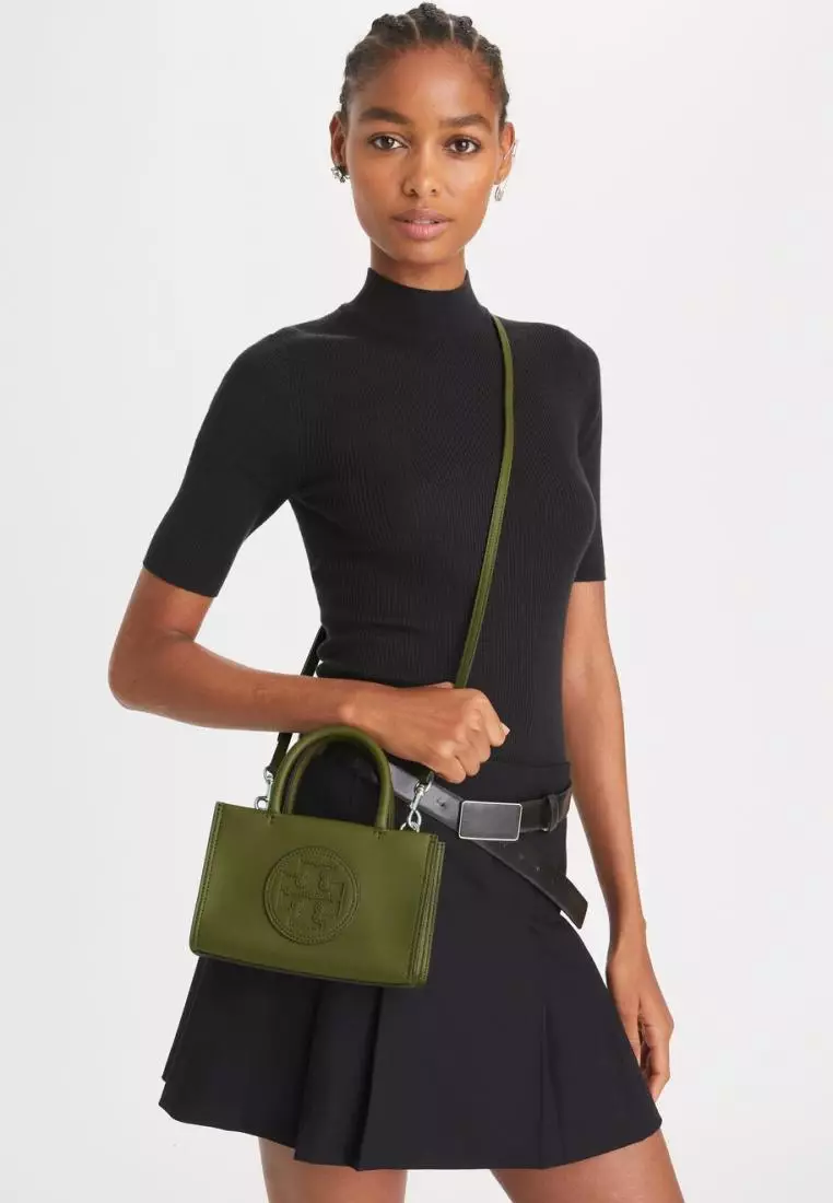 Tory Burch Mini Ella Bio Tote Olive Green