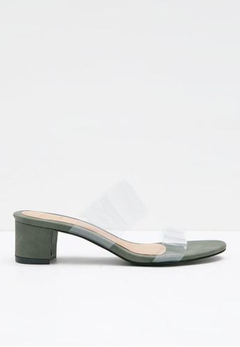 Berrybenka Label green Sofia Abigail Transparent Upper Febria Heels Olive B4338SH1053D08GS_1