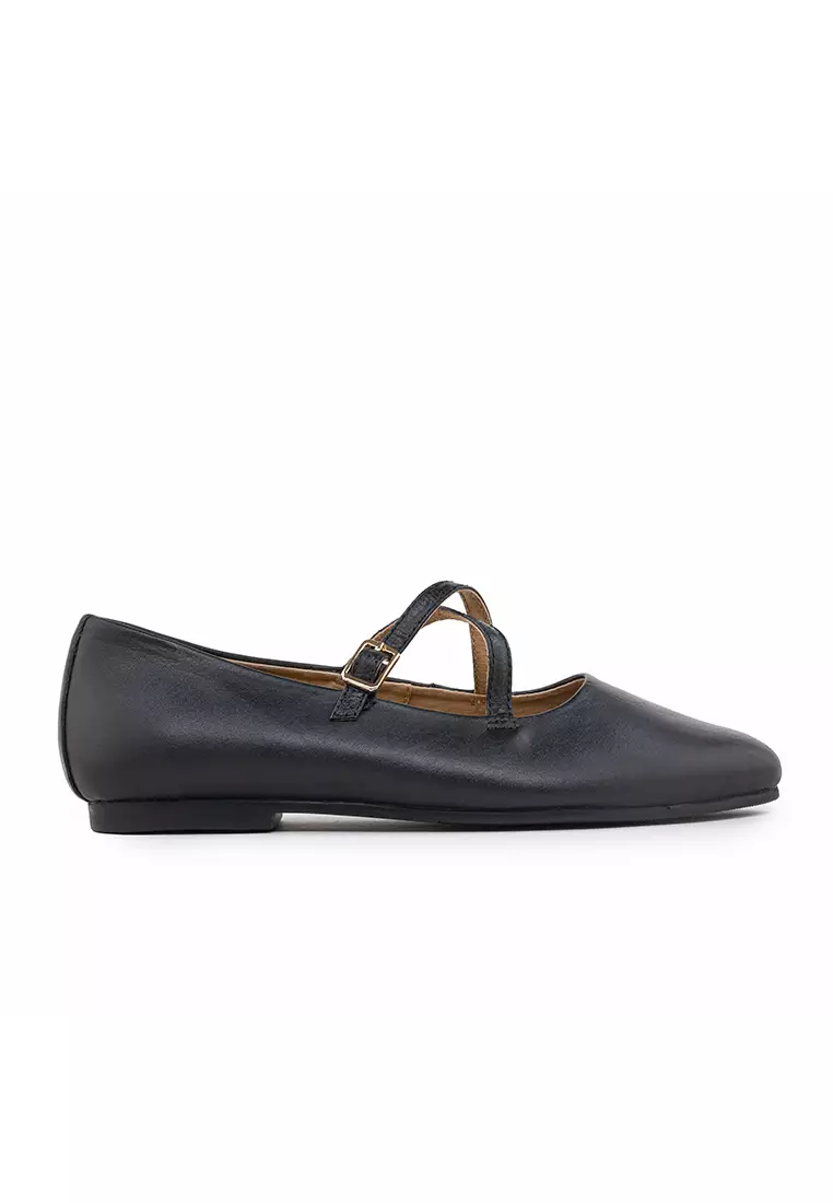 Discount on Bibo  shoes - SKU: Charlotte Leather Ballet Flats