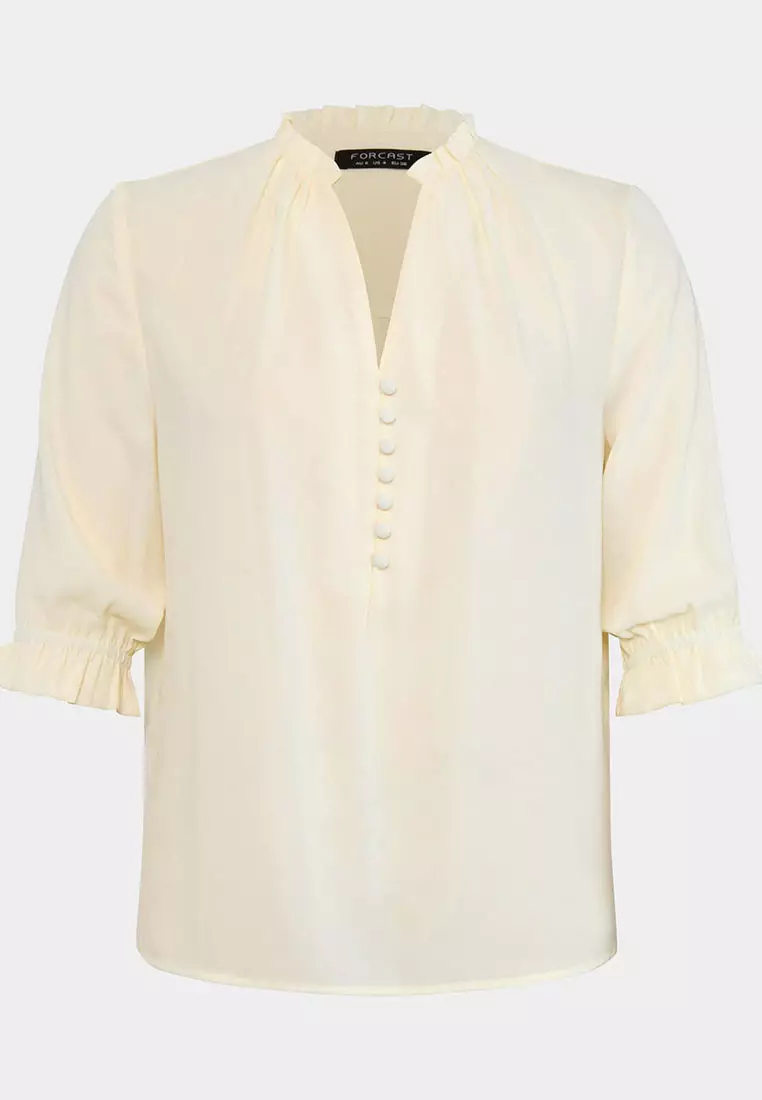 Amalfi Ruffle Collar Blouse