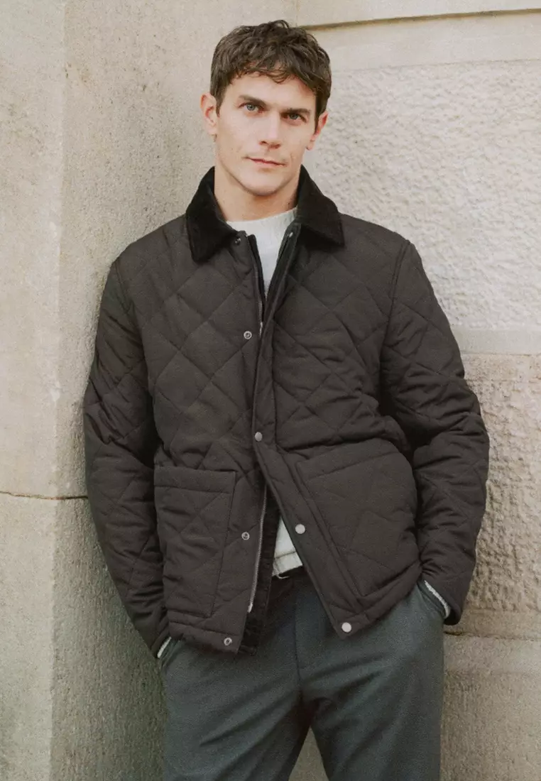 Buy MANGO Man Quilted Water Repellent Jacket 2026 Online | ZALORA ...