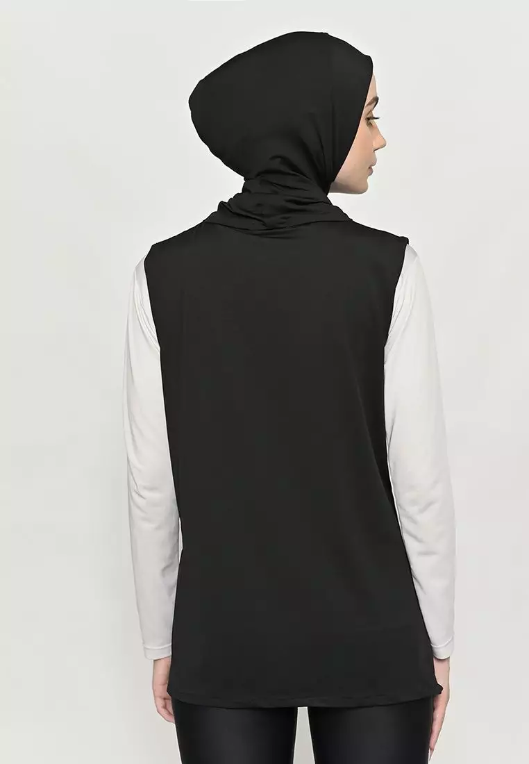 Farina Hijab Outer Black - Hijab Olahraga