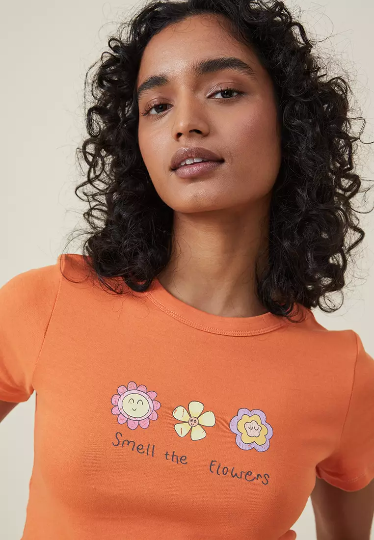 Buy Cotton On Micro Fit Rib Graphic Tee Online ZALORA Malaysia