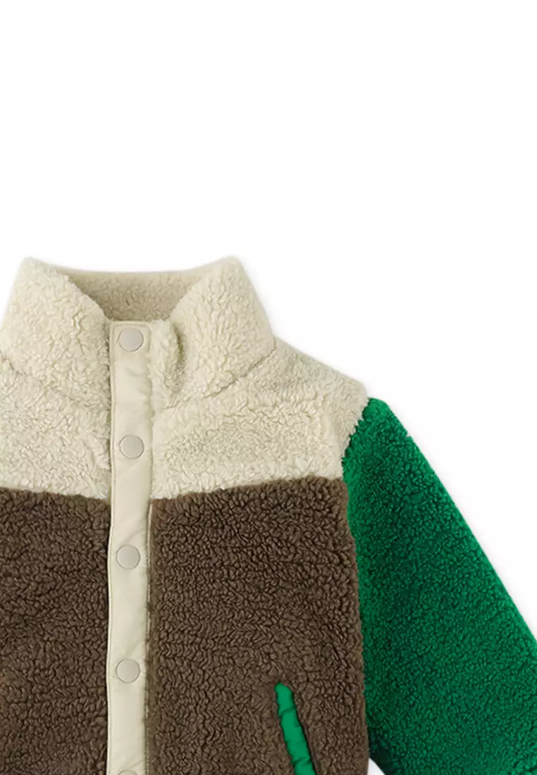 Baby Boys Color Block Sherpa Jacket