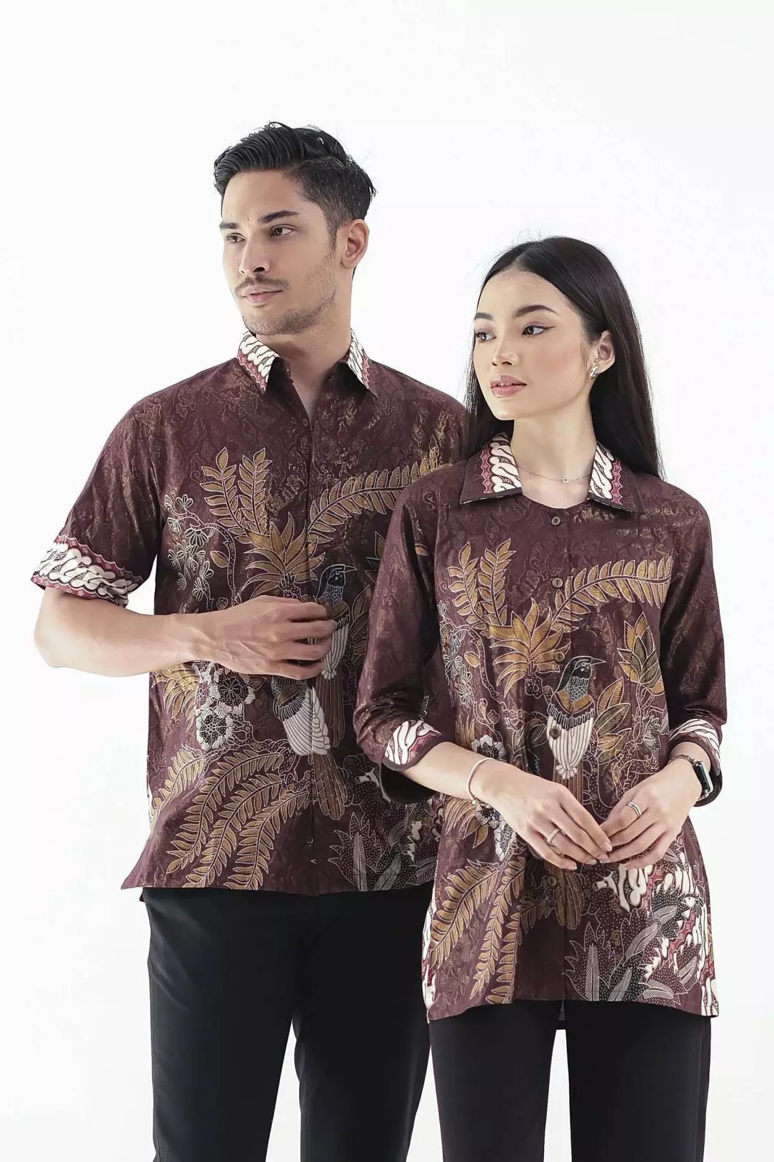 Kalingga Brown Blouse Wanita  Foil