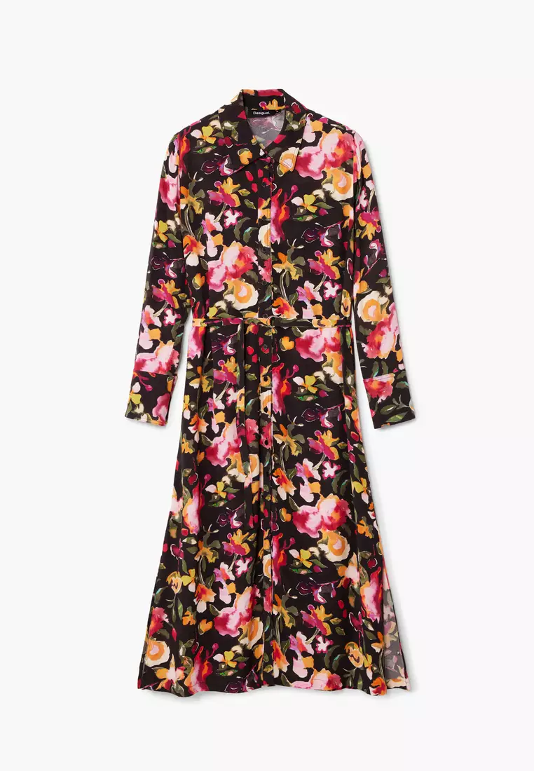 Desigual Woman Floral shirt dress.